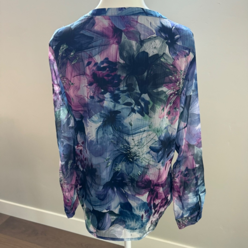 Christopher & Banks Petite Floral Blouse - Picture 2 of 7